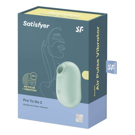 Satisfyer Pro To Go 2 - презареждащ се, въздушно-вълнов стимулатор на клитора (мента)