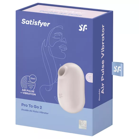 Satisfyer Pro To Go 2 - стимулатор за клитор с въздушни вълни (бежов)