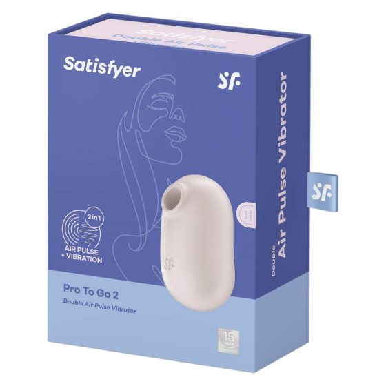 Satisfyer Pro To Go 2 - презареждащ се, въздушно-вълнов стимулатор на клитора (бежов)