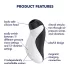 Satisfyer Orca - водоустойчив клитор стимулатор с въздушни вълни - черно-бял