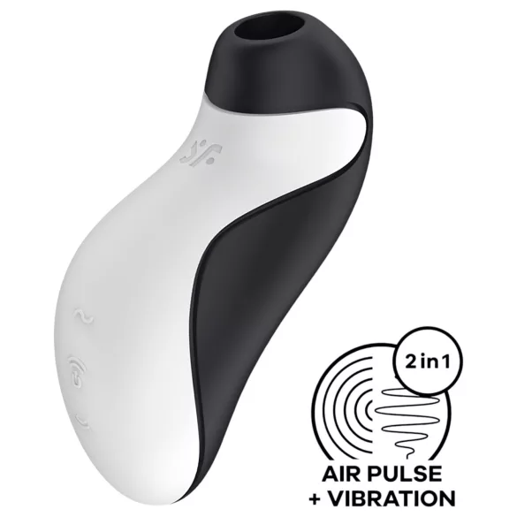 Satisfyer Orca - водоустойчив клитор стимулатор с въздушни вълни - черно-бял