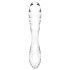 Satisfyer Dazzling Crystal 1 - двустранно стъклено дилдо (прозрачно)