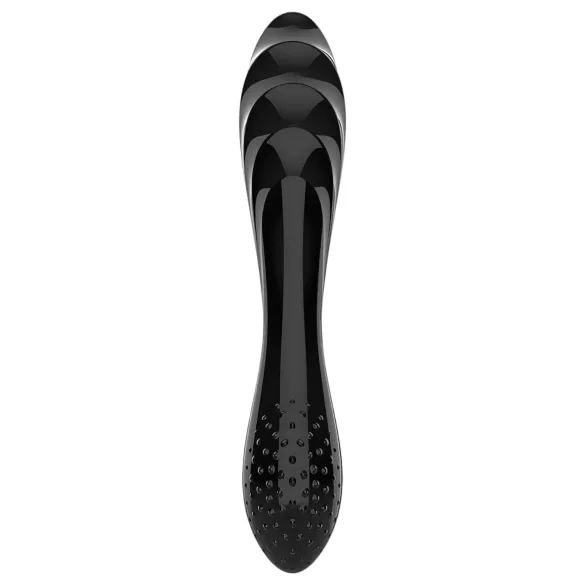 Satisfyer Dazzling Crystal 1 - двустранно стъклено дилдо - черно