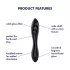 Satisfyer Dazzling Crystal 1 - двустранно стъклено дилдо - черно