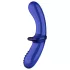 Satisfyer Double Crystal - двустранно стъклено дилдо - син
