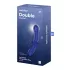 Satisfyer Double Crystal - двустранно стъклено дилдо - син
