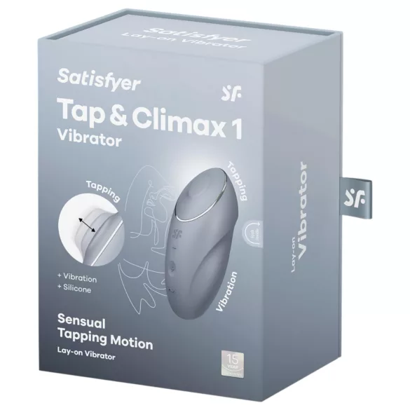 Satisfyer Tap & Climax 1 - клиторен вибратор 2в1 - сив