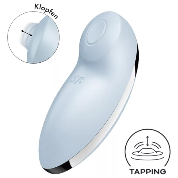 Satisfyer Tap & Climax 2 - клитор стимулатор и вибратор 2в1 - син