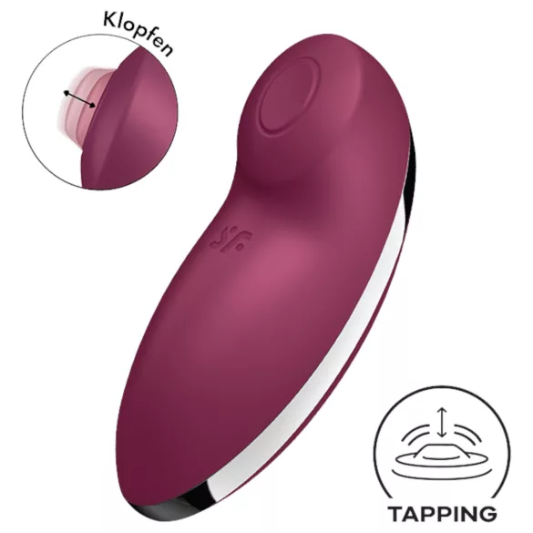 Satisfyer Tap & Climax 2 - вибратор и клитор стимулатор 2в1 - червен