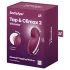 Satisfyer Tap & Climax 2 - вибратор и клитор стимулатор 2в1 - червен