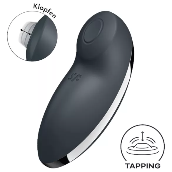 Satisfyer Tap & Climax 2 - вибратор за клитор 2в1 - сив