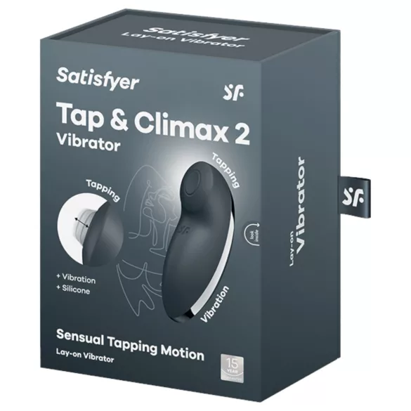 Satisfyer Tap & Climax 2 - вибратор за клитор 2в1 - сив