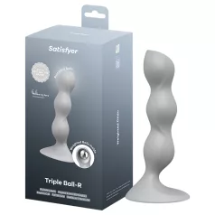   Satisfyer Triple Ball-R - дилдо с топчета - сиво