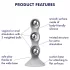 Satisfyer Triple Ball-R - дилдо с топчета - сиво