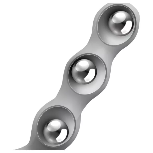 Satisfyer Triple Ball-R - дилдо с топчета - сиво