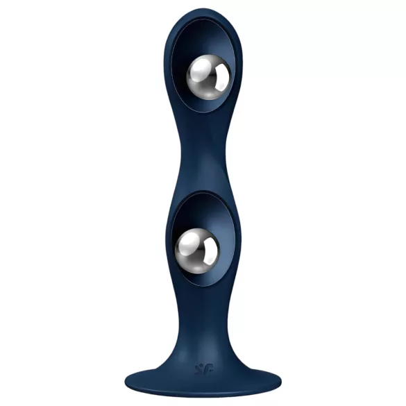 Satisfyer - тежест за тазово дъно - двойна топка - силикон, син