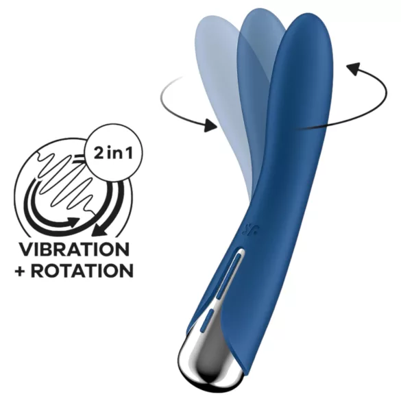 Satisfyer Spinning Vibe 1 - вибратор за G-точка с въртяща глава - син