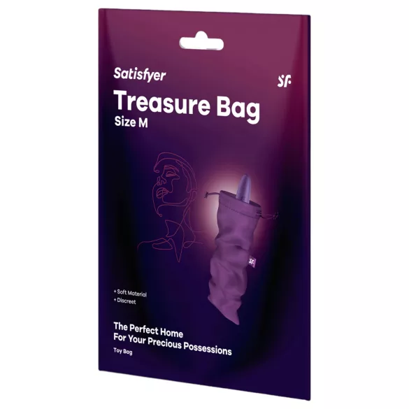 Satisfyer Treasure Bag - дискретна чанта за съхранение - средна (лилава)