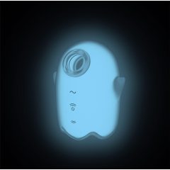   Satisfyer Glowing Ghost - светещ въздушен иритатор на клитора (бял)