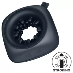   Satisfyer Ring Stroker - акумулаторен вибриращ мастурбатор (черен)