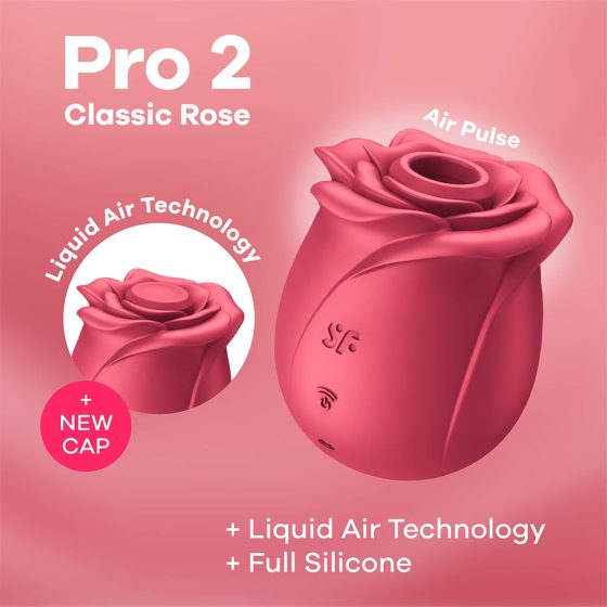 Satisfyer Pro 2 Rose Classic - презареждащ се въздушен стимулатор на клитора (червен)