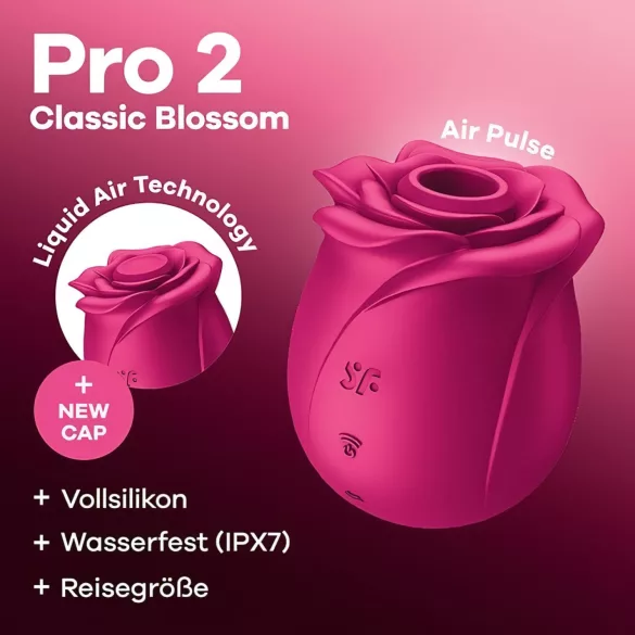 Satisfyer Pro 2 Classic Blossom - вакуумен стимулатор за клитор - червен