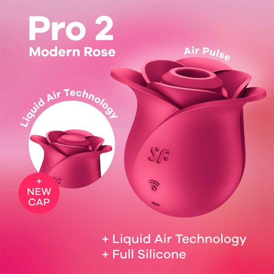 Satisfyer Pro 2 Rose Modern - презареждащ се въздушен стимулатор на клитора (червен)