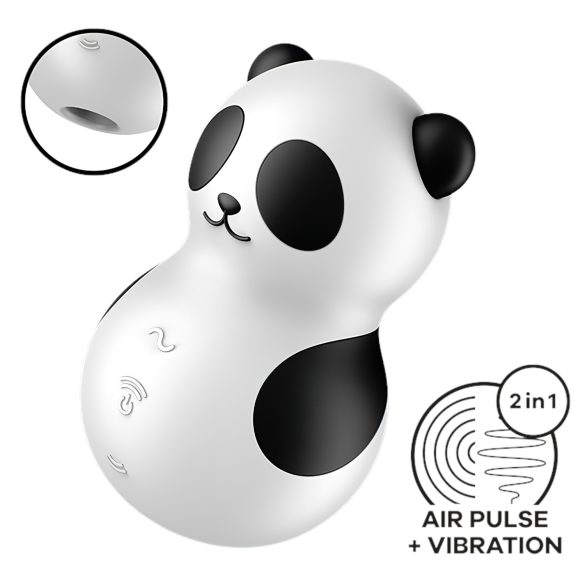 Satisfyer Pocket Panda - въздушен вибратор за клитор (черен)