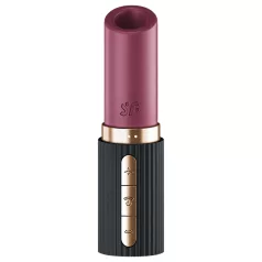   Satisfyer Deep Kiss - вибратор със въздушни вълни - черен, форма червило