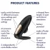 Satisfyer Pro 4 Couples - вибратор за двойки с въздушни вълни - черен