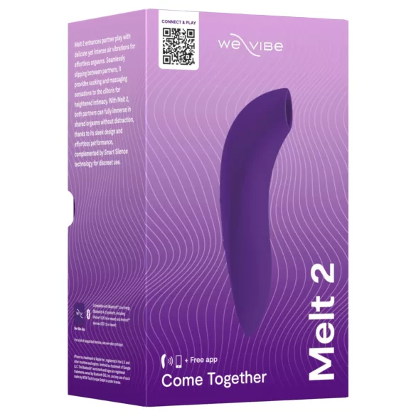 We-Vibe Melt 2 - вибратор за клитор с въздушни вълни, управляван чрез приложение (лилав)