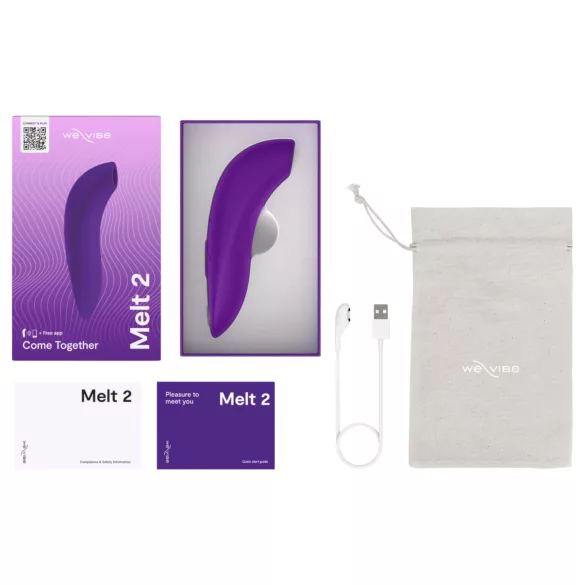 We-Vibe Melt 2 - вибратор за клитор с въздушни вълни, управляван чрез приложение (лилав)