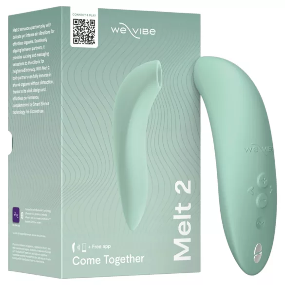 We-Vibe Melt 2 - вибратор за клитор с въздушни вълни, управляван чрез приложение (тюркоаз)