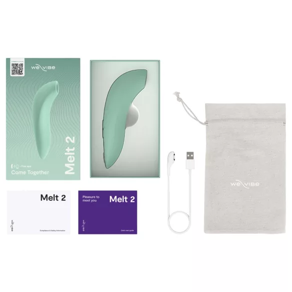 We-Vibe Melt 2 - вибратор за клитор с въздушни вълни, управляван чрез приложение (тюркоаз)