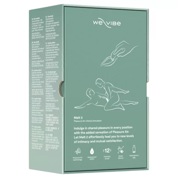 We-Vibe Melt 2 - вибратор за клитор с въздушни вълни, управляван чрез приложение (тюркоаз)