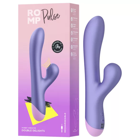 ROMP Pulse - G-точка вибратор с въздушна стимулация на клитор - лилав