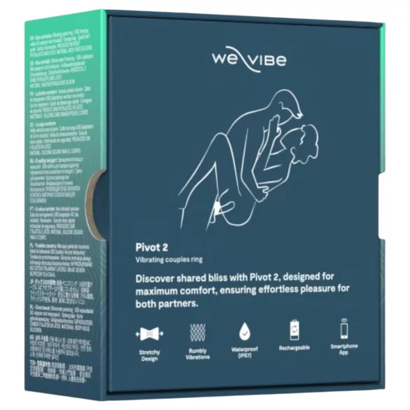 We-Vibe Pivot 2 - вибриращ пръстен за пенис с управление чрез приложение за мъже (син)