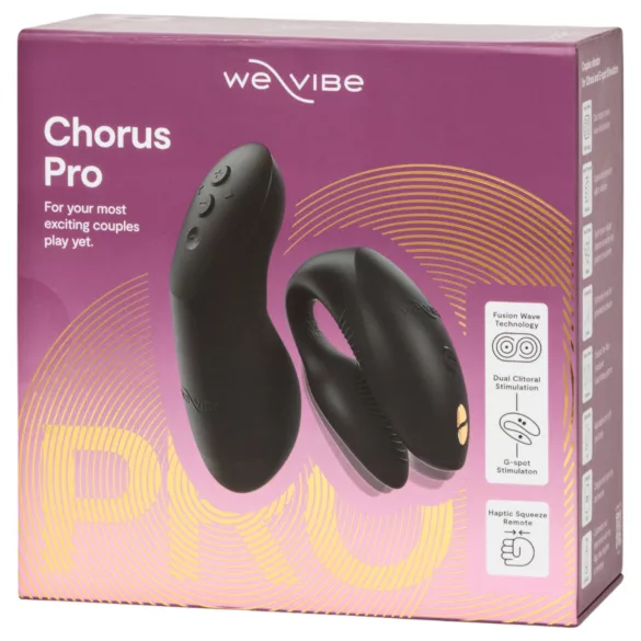 We-Vibe Chorus Pro - вибратор за двойки с приложение и дистанционно управление (черен)