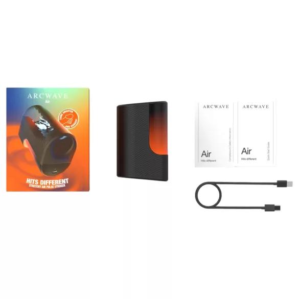 Arcwave Air - мастурбатор с въздушни вълни, разтегаем, акумулаторен (черен)