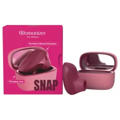   Womanizer Snap - стимулатор за клитор с въздушни вълни с кутия за зареждане (червен)