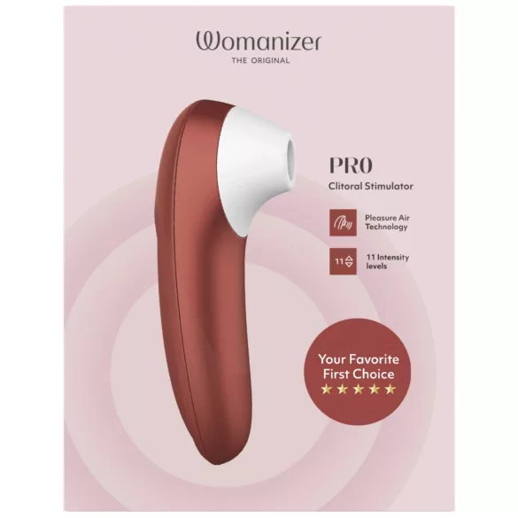 Womanizer Pro - вакуумен стимулатор за клитор (червен)
