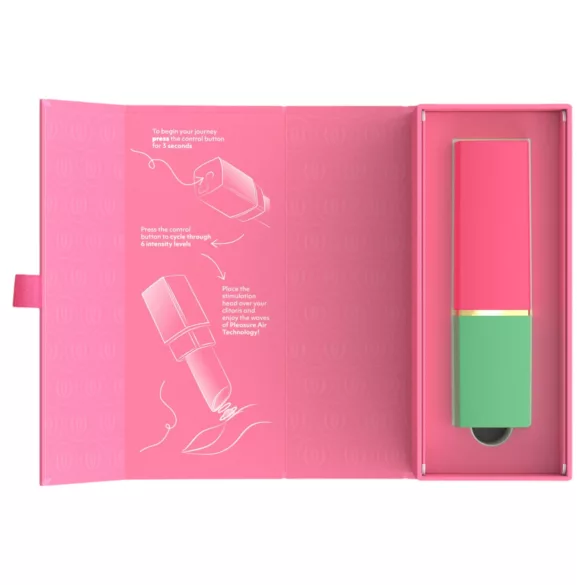 Womanizer Beauty - стимулатор за клитор с въздушни вълни във формата на червило (зелен)