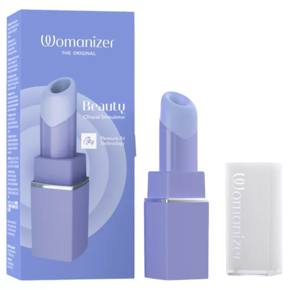 Womanizer Beauty - вибратор за клитор с въздушни вълни във форма на червило (лилав)