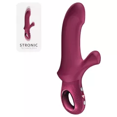   Fun Factory Bi Stronic Curve - тласкащ вибратор с клиторен пристав (червен)