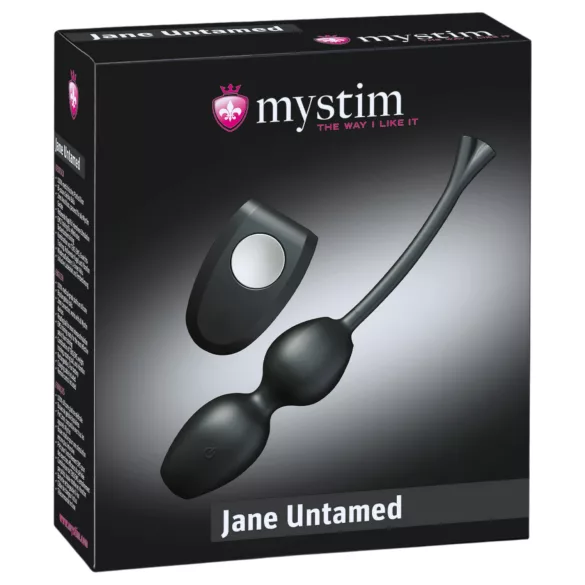 Mystim Jane Untamed - вибриращи гейша-топчета дуо (черни)