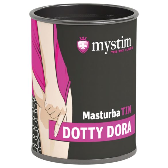Mystim MasturbaTIN Dotty Dora - набразден мастурбатор (бял)