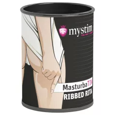   Mystim MasturbaTIN Ribbed Rita - мастурбатор с ламели - бял