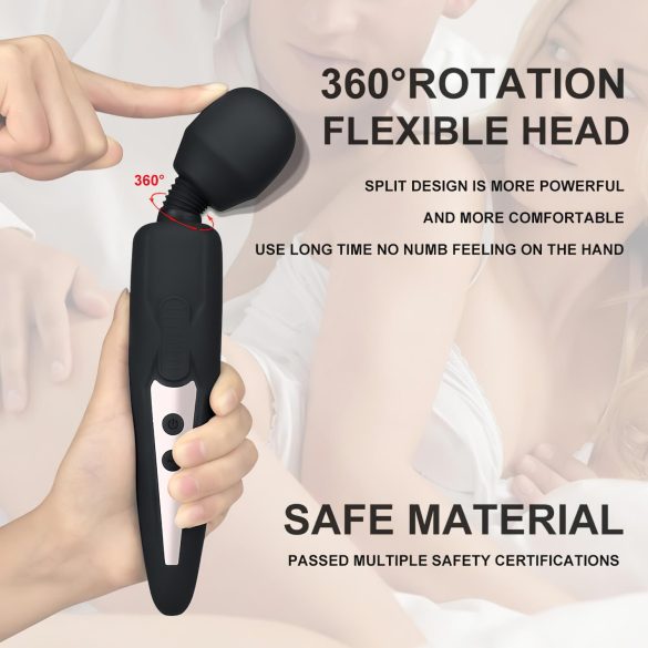 Mrow - вибриращ масажор за жени с акумулатор и водоустойчив - черен