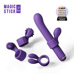   Magic Stick - вибратор с подменящи приставки (лилав)