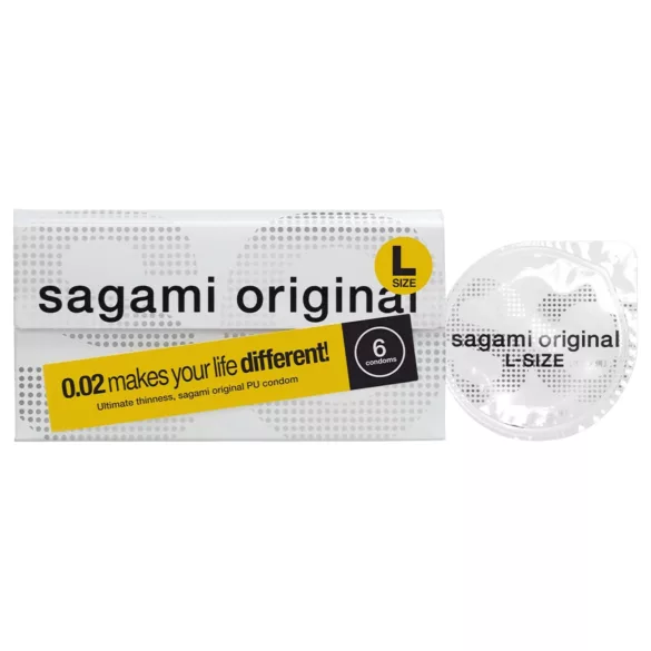 Sagami Original 0.02 L - презерватив - 58мм - 6 броя